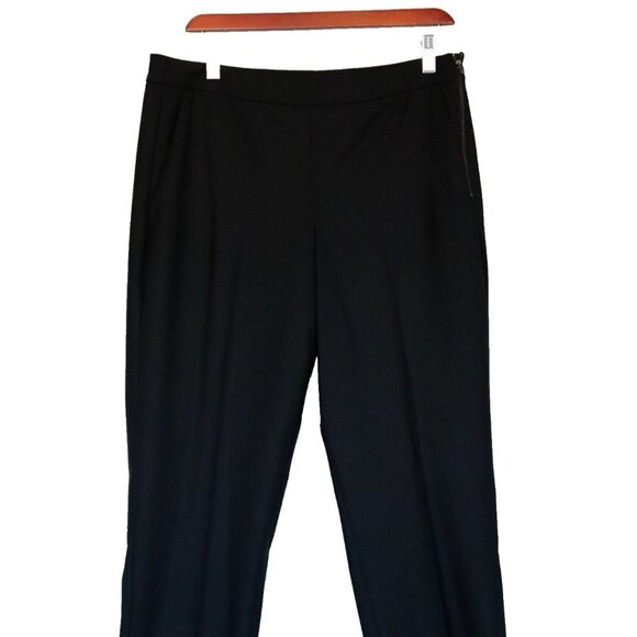 Kit and Ace Women's Size US8 Black Slim-Fit Trouser Side Zipper Wool Jersey Pant - Picture 2 of 9